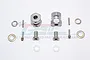 GPM Grey Silver Aluminium 12mm Wheel Hex +15mm Adaptors 2Pcs w/ Hardware RR010/1215-GS