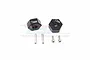 GPM Black Aluminium 12mm Wheel Hex +7mm Adapters 2Pcs w/ Hardware TT2B010/12X7-BK