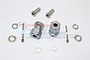 GPM Racing grey aluminium 12mm wheel hex adapters with extended reach, including pins, screws, and washers on a white background.