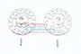 GPM Silver Aluminium +3mm Brake Disc Wheel Hexes 2Pcs w/ Pins UDR010D+3MM-S