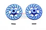GPM Blue Aluminium 12mm Brake Disc Wheel Hex +1mm Adapters 2Pcs w/ Pins GT010D+1MM-B