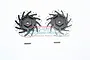 GPM Black & Silver Aluminium 12mm Brake Disc Wheel Hex +3mm Adapters 2Pcs w/ Pins SCX2010D+3MM-BK