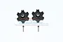 GPM Black Aluminium 17mm Wheel Hex +6mm Adapters 2Pcs w/ Hardware MAF010+6MM-BK
