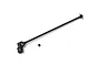 Kyosho rear drive shaft with universal joint and a small separate spacer or bushing on a white background.
