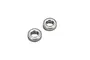 Two Kyosho metal shielded ball bearings shown from a top-down angle against a white background.