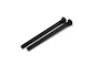 Two black metal pin screws with partial threading at the head, shown against a plain white background.