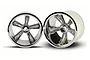 Traxxas 2.2" TRX Rear Pro-Star 5 Spoke Chrome Rims 2Pcs 4172