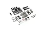 Kyosho IFW471 high durability shock set components including shock bodies, shafts, rubber boots, and hardware on a white background.