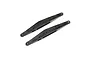 Two black plastic rear trailing arms for a Losi Super Baja Rey RC car, shown against a white background.