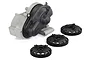 Traxxas complete gearbox assembly with three separate spur gears on a white background.