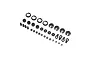 A collection of black plastic RC shock components including collars, spring retainers, pistons, and ball ends arranged on a white background.