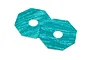 Two teal octagonal slipper clutch pads for HPI Racing RC cars on a white background.
