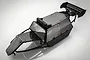 Rovan Black Steel Baja Roll Cage w/ Painted Black Panels, LED Light Bar & Black Rear Wing 8523123