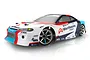 HPI Racing RS4 Sport 3 Team Worthouse Nissan Silvia S15 RC drift car in white, blue, and red livery with sponsor decals on a white background.