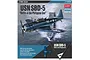 Academy 1/48 scale USN SBD-5 Battle of the Philippine Sea model kit box art showing a painted dive bomber flying over an aircraft carrier.