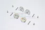 GPM Silver Aluminium 14mm Wheel Hex +6mm Adapters 4Pcs HEX1406-S