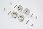 GPM Silver Aluminium 14mm Wheel Hex +11mm Adapters 4Pcs HEX1411-S