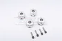 GPM Silver Aluminium 12mm Wheel Hex +10mm Adapters 4Pcs ADT1210/4-S