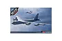 Academy 1/144 scale USAF B-52H 20th BS Buccaneers model kit box art featuring a B-52 bomber in flight with a fighter jet in the background.