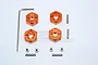 GPM Orange Aluminium Traxxas Slash 4x4 12mm Hex 4Pcs w/ Axle Pins SLA010/6MM-OR