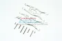 GPM Silver Aluminium Front/Rear Lower Suspension Arms 2Pcs MAV055-S
