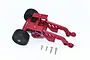 GPM Red Aluminium Adjustable Rear Wheelie Bar w/ Wing Mount MAT040R-R