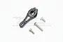 A black GPM Racing aluminium 24T servo horn with three included metal screws, displayed against a white background with a faint watermark.