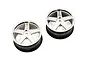 Kyosho 1.9" Chrome Plastic 5 Spoke Rims 2Pcs VZH010CM
