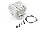 Rovan 71cc 4-bolt cylinder head for RC engines, including a base gasket and four mounting bolts on a white background.