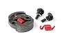 Rovan 8000RPM heavy duty clutch set including a two-shoe clutch assembly, two mounting bolts with washers, and a spare red clutch spring.
