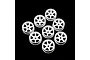 Yeah Racing Front Plastic Narrow Rim Set For 1/28 Kyosho Mini-Z AWD - White WL-0145WH