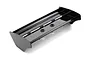 A black Kyosho 210mm RC rear wing viewed from a high angle against a white background.