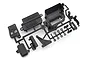 Kyosho radio box set parts on a plastic sprue for 1/8 scale RC vehicles.