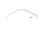 A silver metal RC car rear sway bar with a small white identification marker labeled 2.3, isolated on a white background.