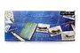 Fujimi model kit box art featuring a blue technical blueprint background with vintage photographs of a Nakajima B6N Tenzan aircraft and drafting tools.