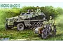 Fujimi 1/76 German Hanomag Sd.kfz.250/10 leichter Schützenpanzerwagen Half-Track Transporter Scaled Plastic Model Kit 762173