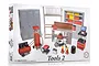 Fujimi 1/24 scale Tools No.2 model kit box showing various garage accessories like a workbench, lockers, oil drain, and shop vacuum.
