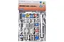 Fujimi 1/24 scale model kit of Japanese road signs for mountain roads, featuring a plastic sprue with various sign faces and posts in original packaging.