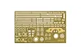 A flat brass photo-etched detail set for the Fujimi Chibimaru Ship Kirishima model kit, featuring various railings, ladders, and ship parts.