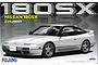 Fujimi 1/24 scale Nissan 180SX plastic model kit box art featuring a white Nissan 180SX sports car.