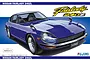 Box art for a Fujimi 1/24 scale Nissan Fairlady 240ZL plastic model kit, featuring an illustration of a blue sports car.