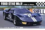Box art for a Fujimi 1/24 scale 1966 Ford GT40 Mk-II model kit, featuring an illustration of the dark blue race car on a track.