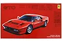 Product box art for a Fujimi 1/24 scale Ferrari 288 GTO plastic model kit featuring a red car illustration on a red background.