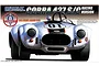 Box art for a Fujimi 1/24 scale Shelby Cobra 427 S/C Racing Version model kit featuring a silver race car with number 91.