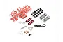 Kyosho Red Front Shock Set components including red plastic parts tree, shock bodies, springs, and hardware on a white background.