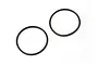 Two black rubber O-rings shown against a plain white background.