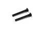Two black metal partial thread screw pins for RC vehicles, shown against a plain white background.