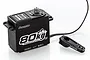 Power HD WH-80V1 80kg waterproof metal gear servo with a black aluminum servo horn on a white background.