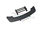 GPM Racing carbon fibre front splitter and black aluminium bumper set with mounting screws on a white background.