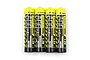 Four Yeah Racing 800mAh 1.2V AAA NiMH rechargeable batteries standing upright against a white background.
